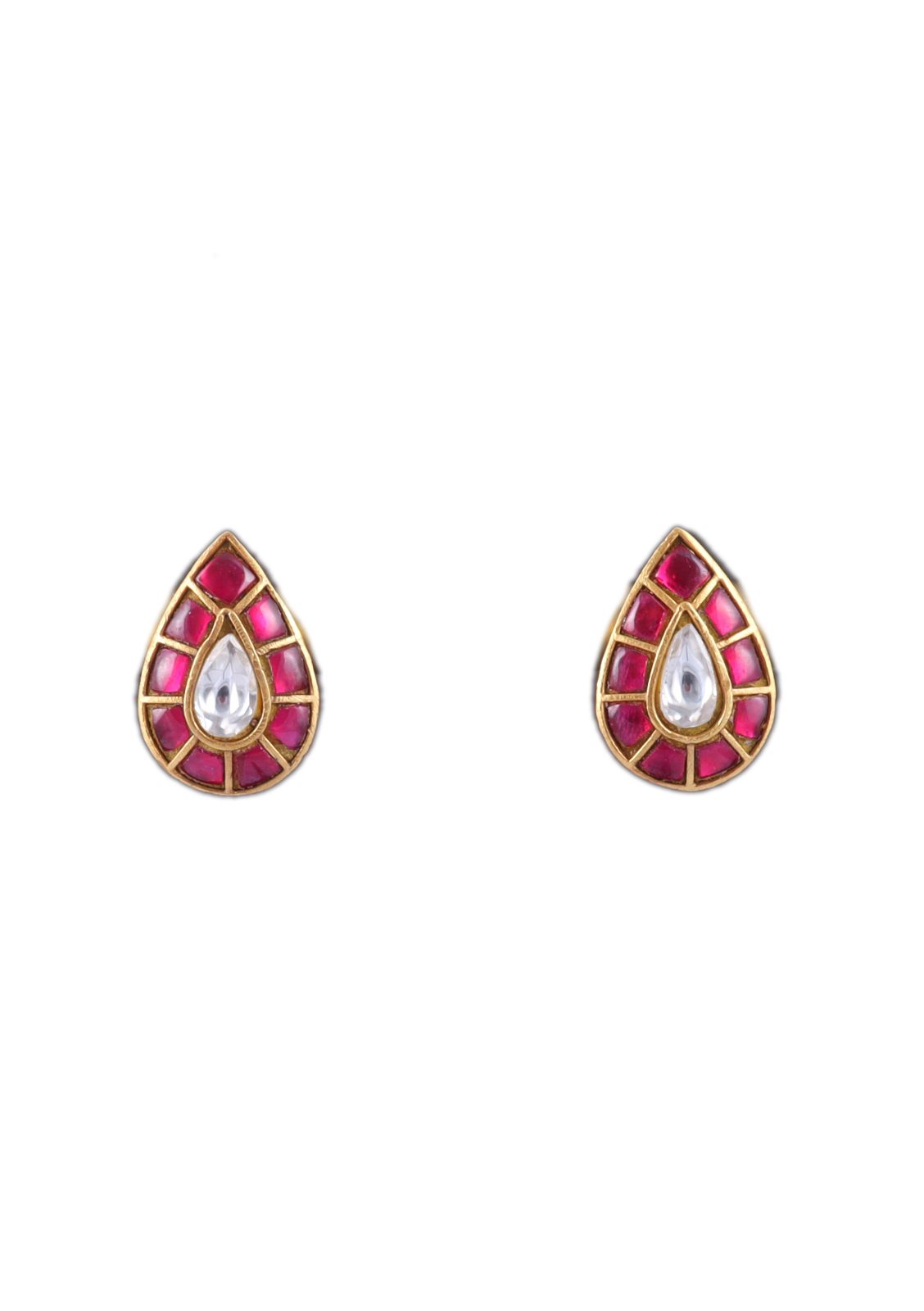 Unique and Elegant Jadau Kundan Stud Earrings