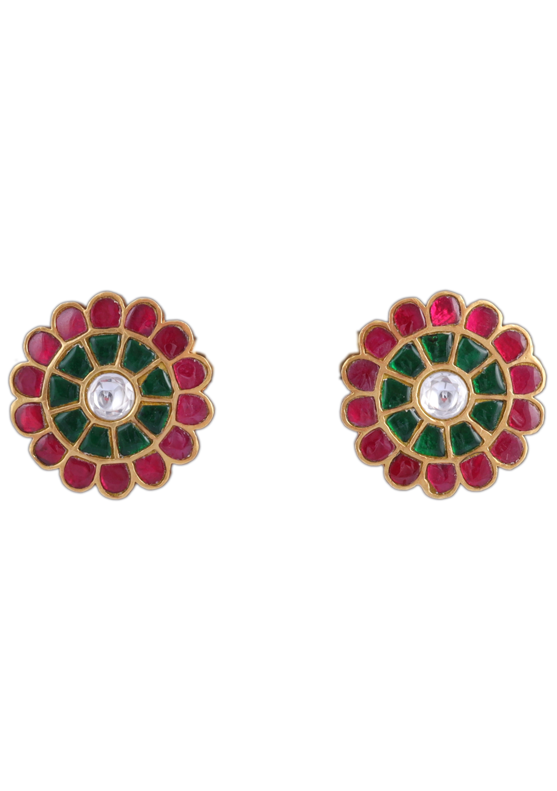 Glorious Jadau Kundan Designer Stud Earrings