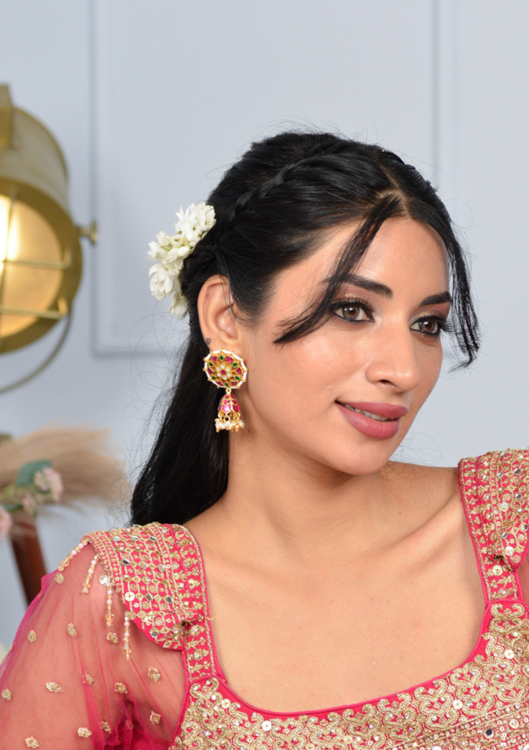 Saraswati Jadau Kundan Jhumka Earring