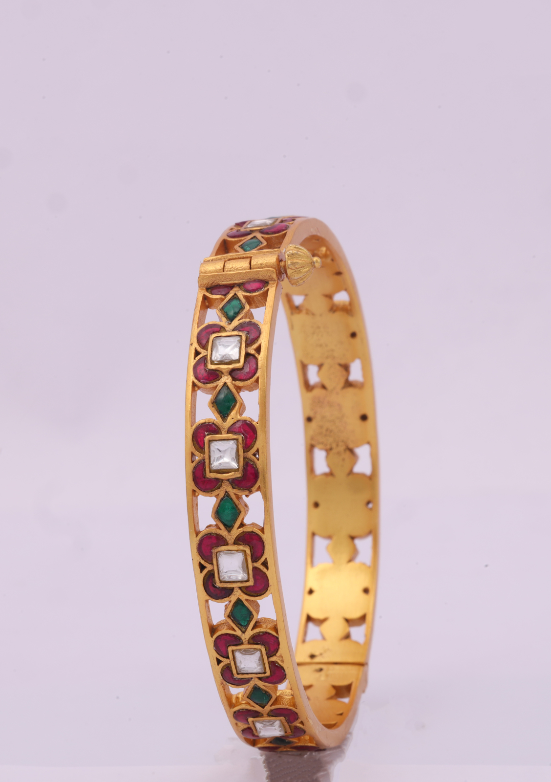 Classic Designer Jadau Kundan Openable Single Bangle