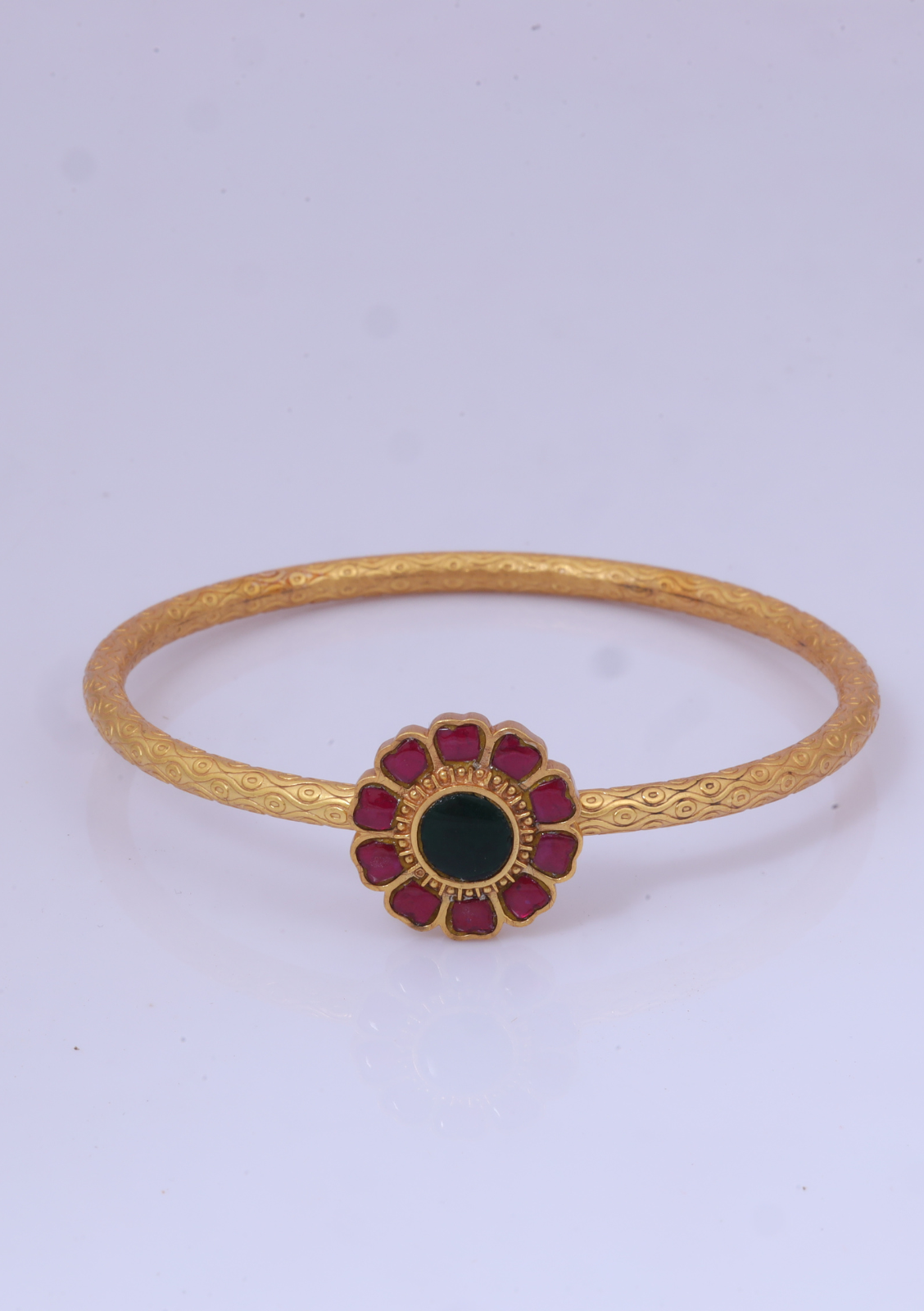 Flawless Floral Jadau Kundan Designer Single Bangle
