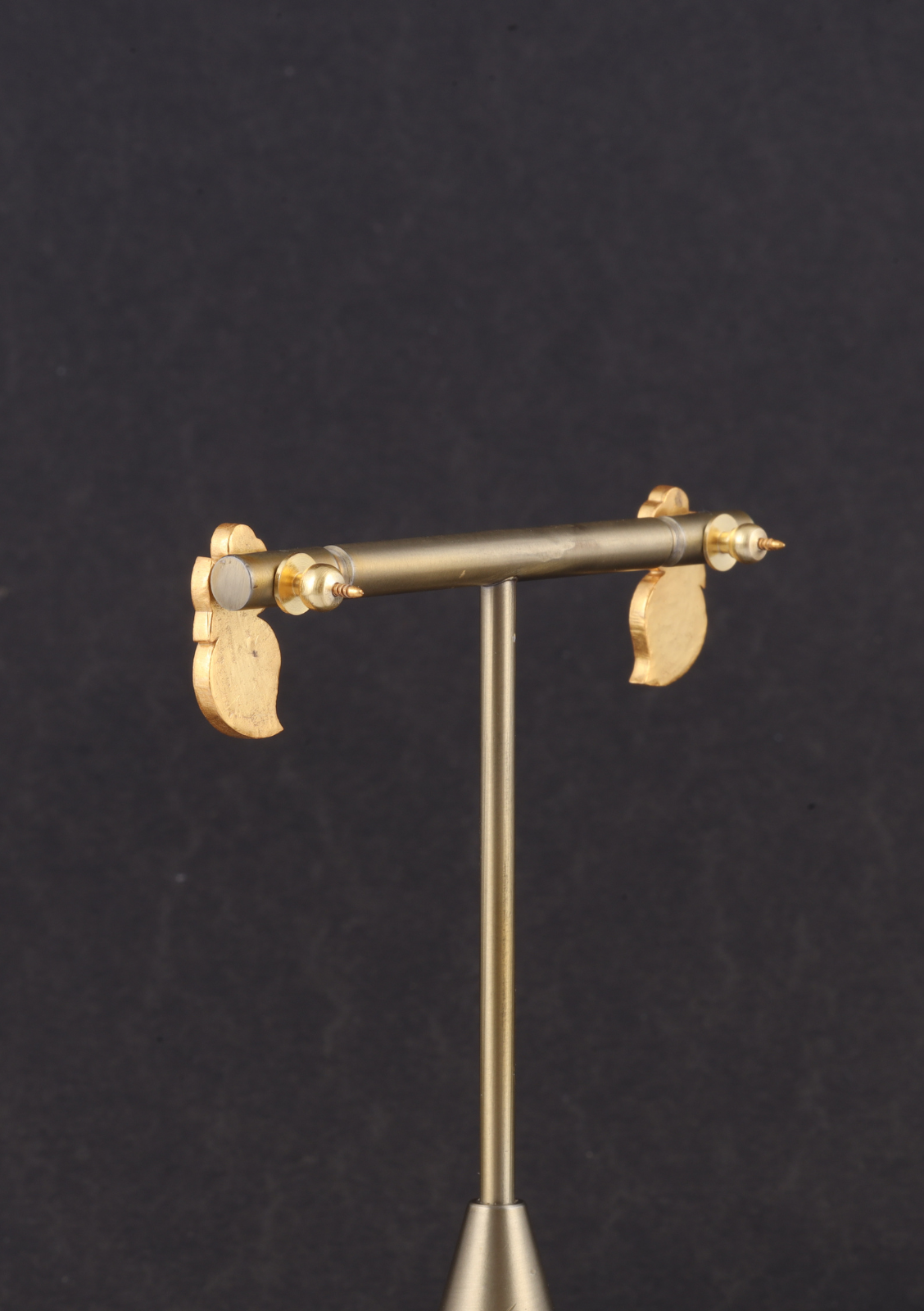 Peacock Mango Real Jadau Kundan Stud Earrings