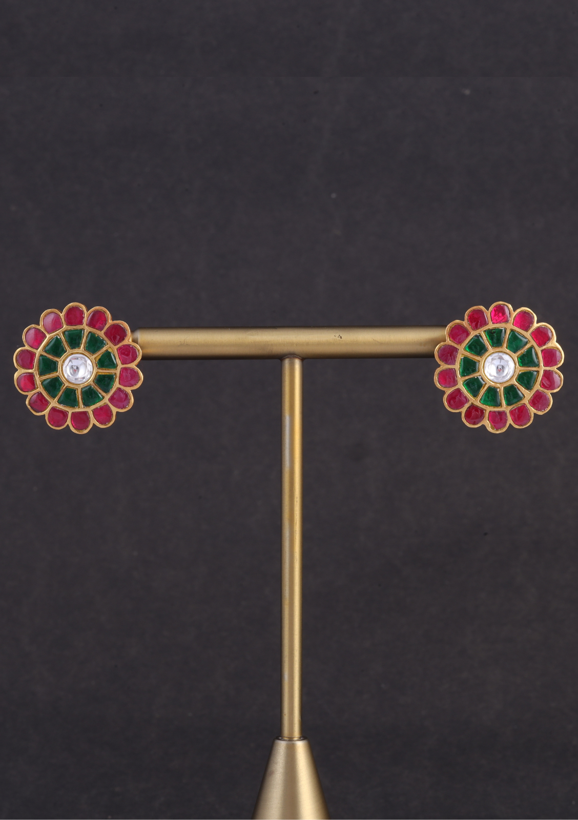 Glorious Jadau Kundan Designer Stud Earrings