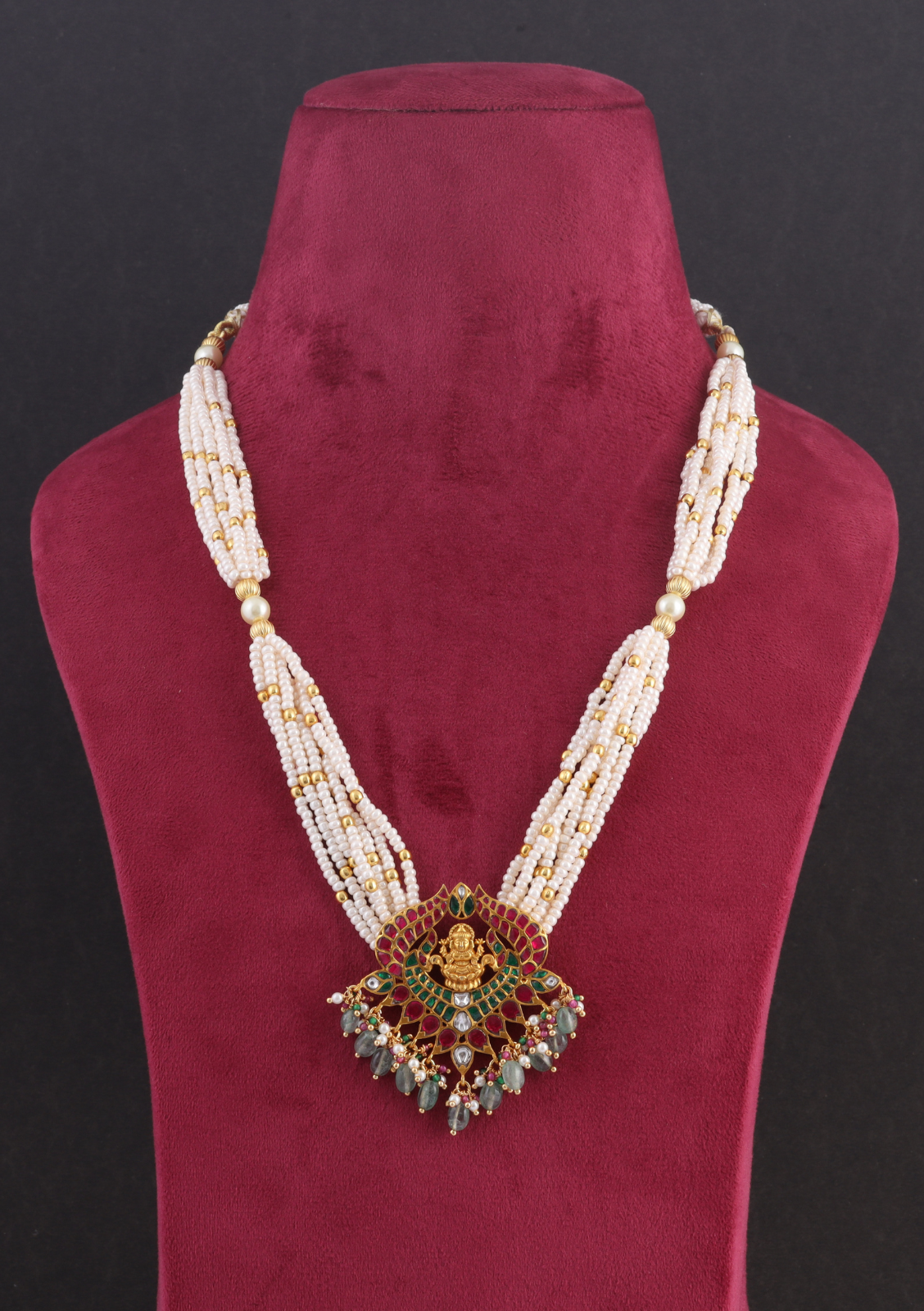 Elegant Nakshi Jadau Kundan Lakshmi Long Necklace