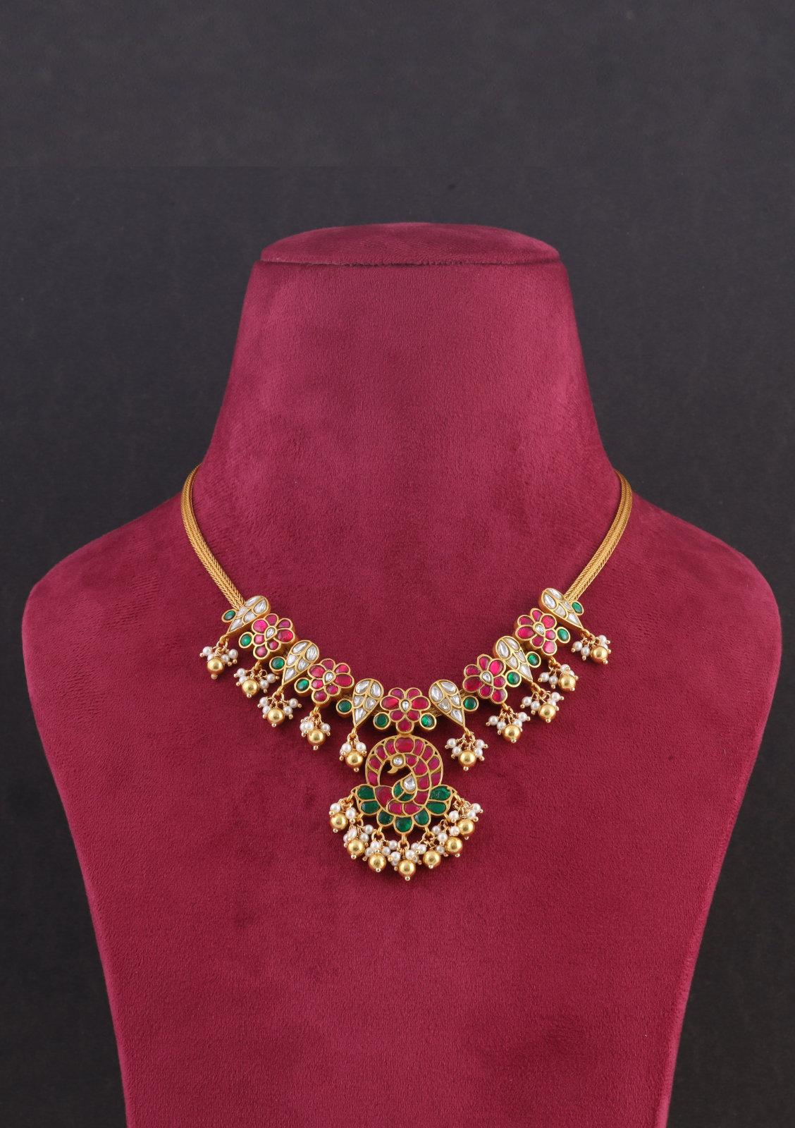 Designer Jadau Kundan Classic Simple Short Necklace