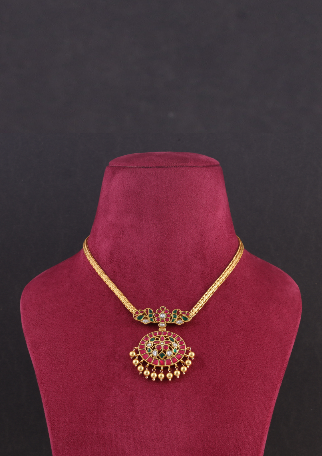 Jadau Kundan Traditional Simple Short Necklace