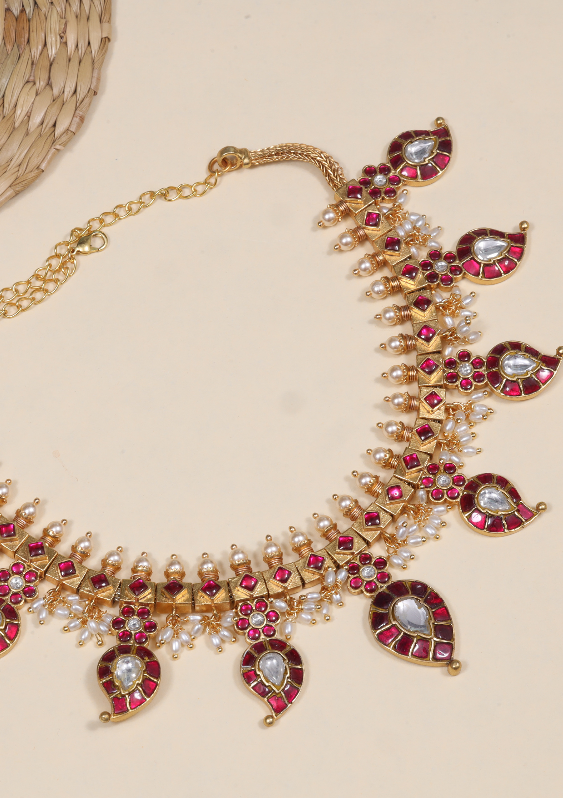 Elegant Mango Jadau Kundan Short Necklace