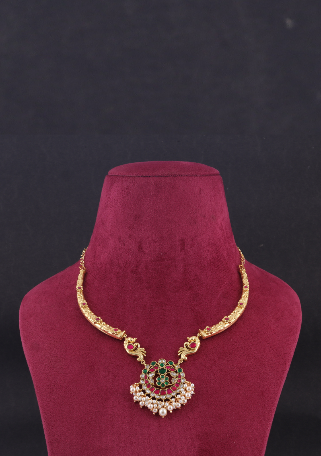 Exquisite Designer Jadau Kundan Hasli Necklace