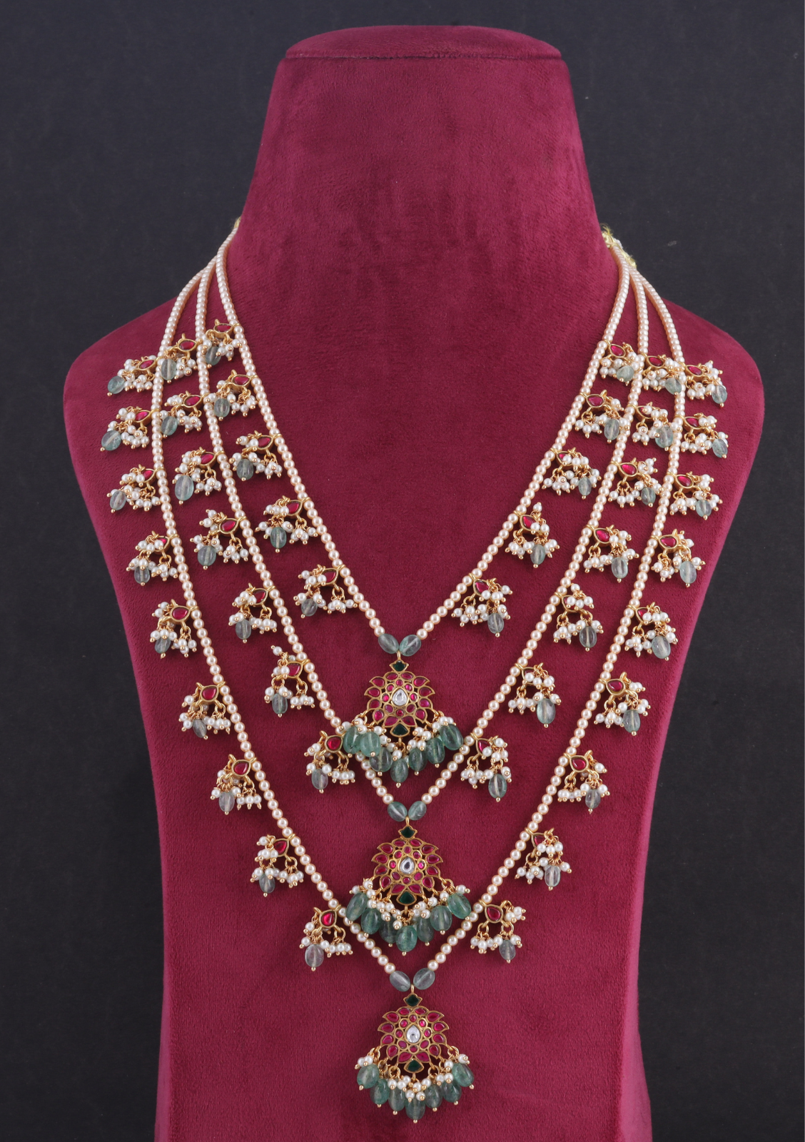 Elegant Layered Jadau Kundan Necklace
