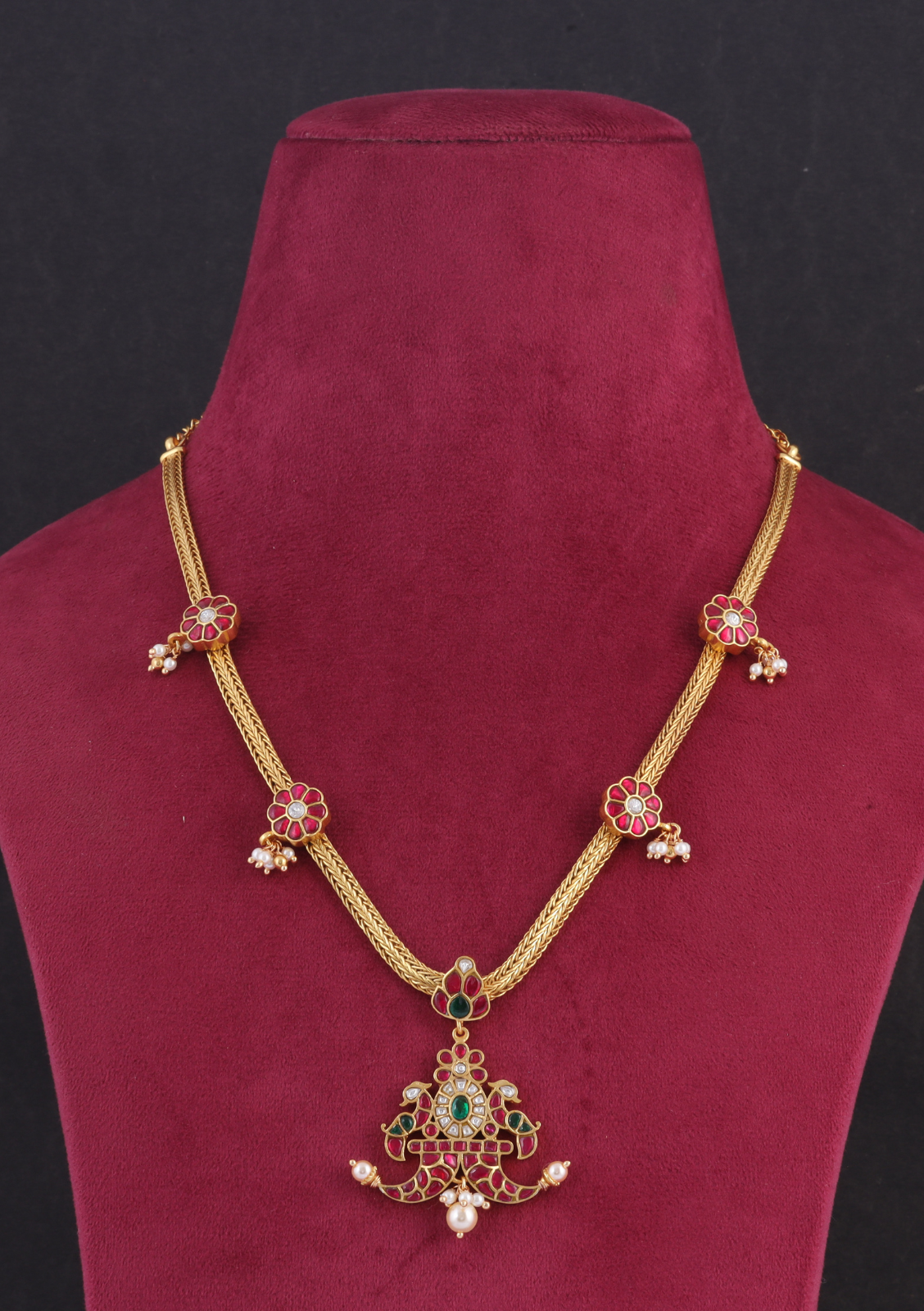 Stylized Designer Jadau Kundan Short Necklace