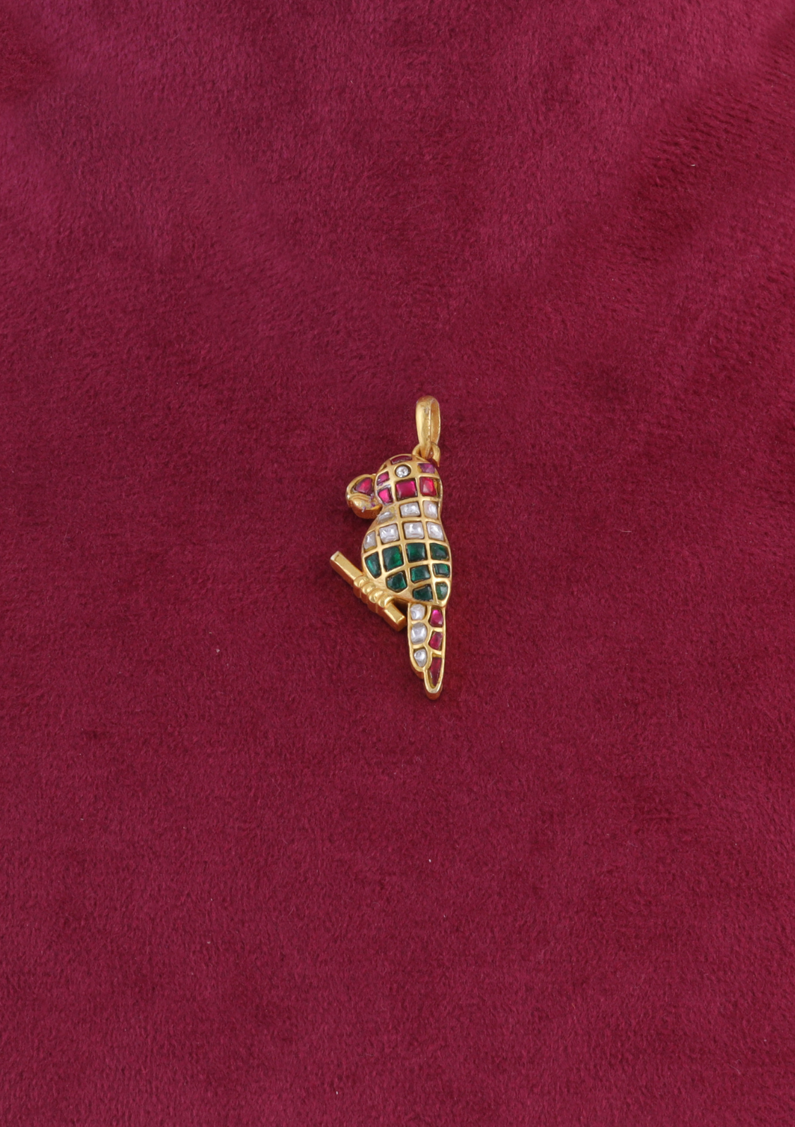 Beautiful Parrot Designer Jadau Kundan Pendant