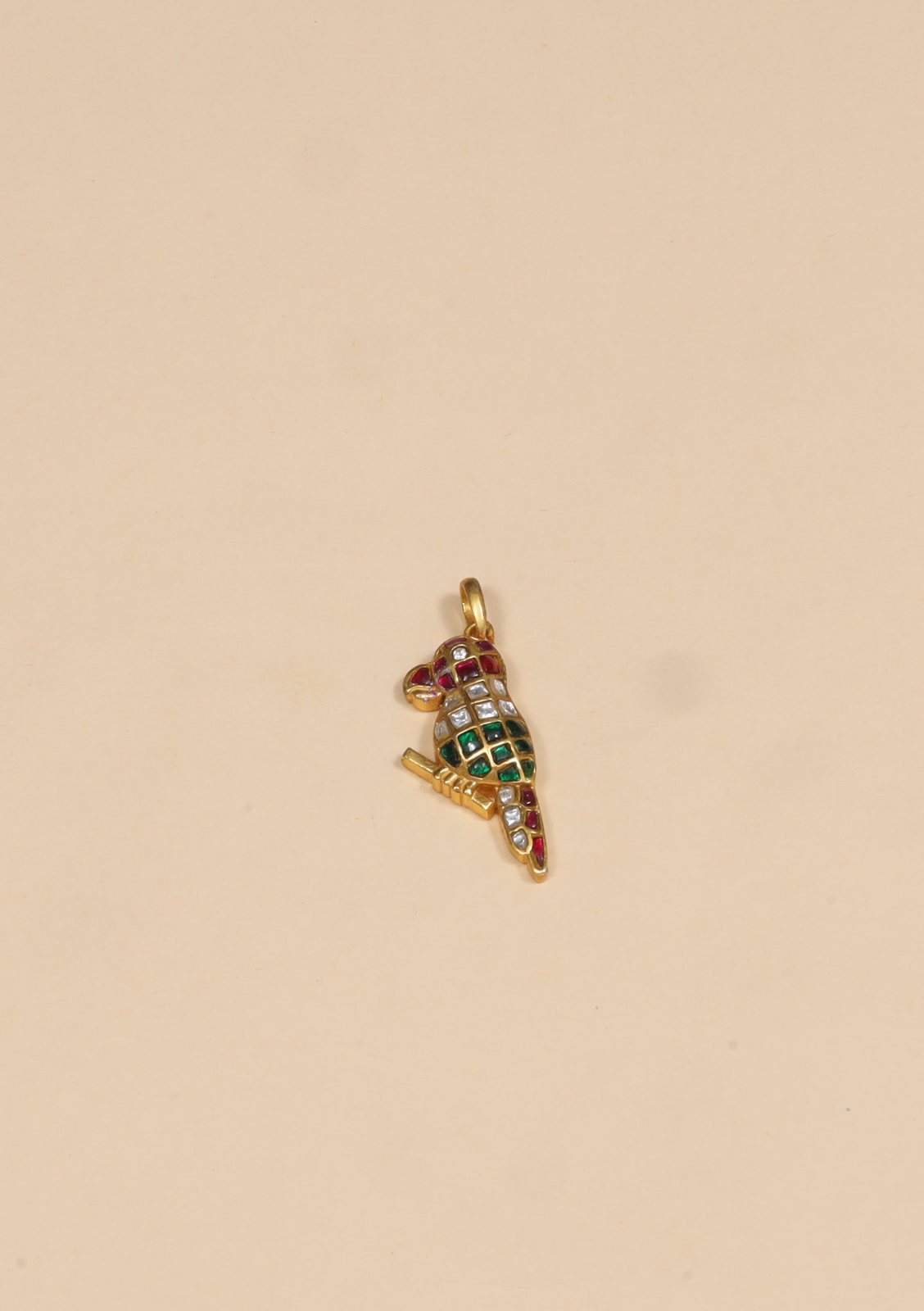 Beautiful Parrot Designer Jadau Kundan Pendant