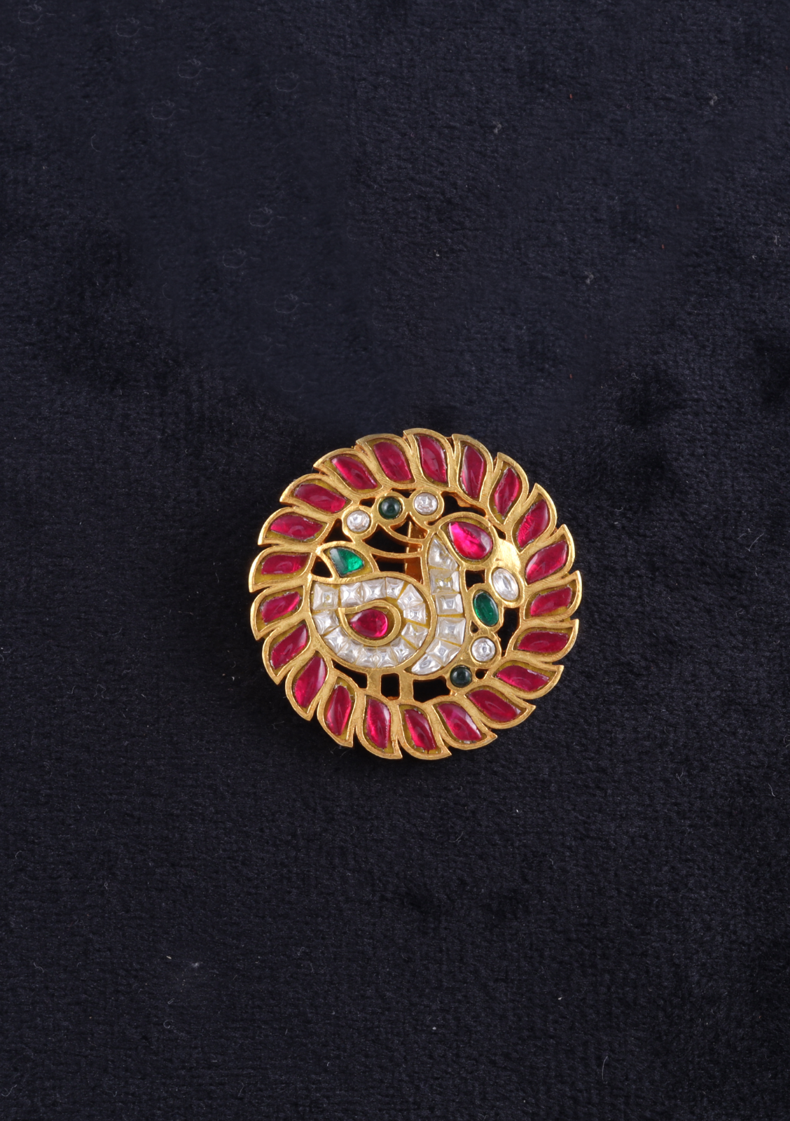 Elegant Round Jadau Kundan Pendant