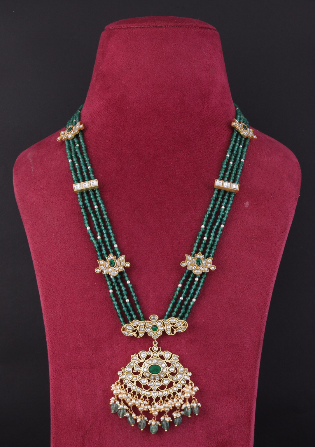 Apsara White Jadau Kundan Classic Long Necklace