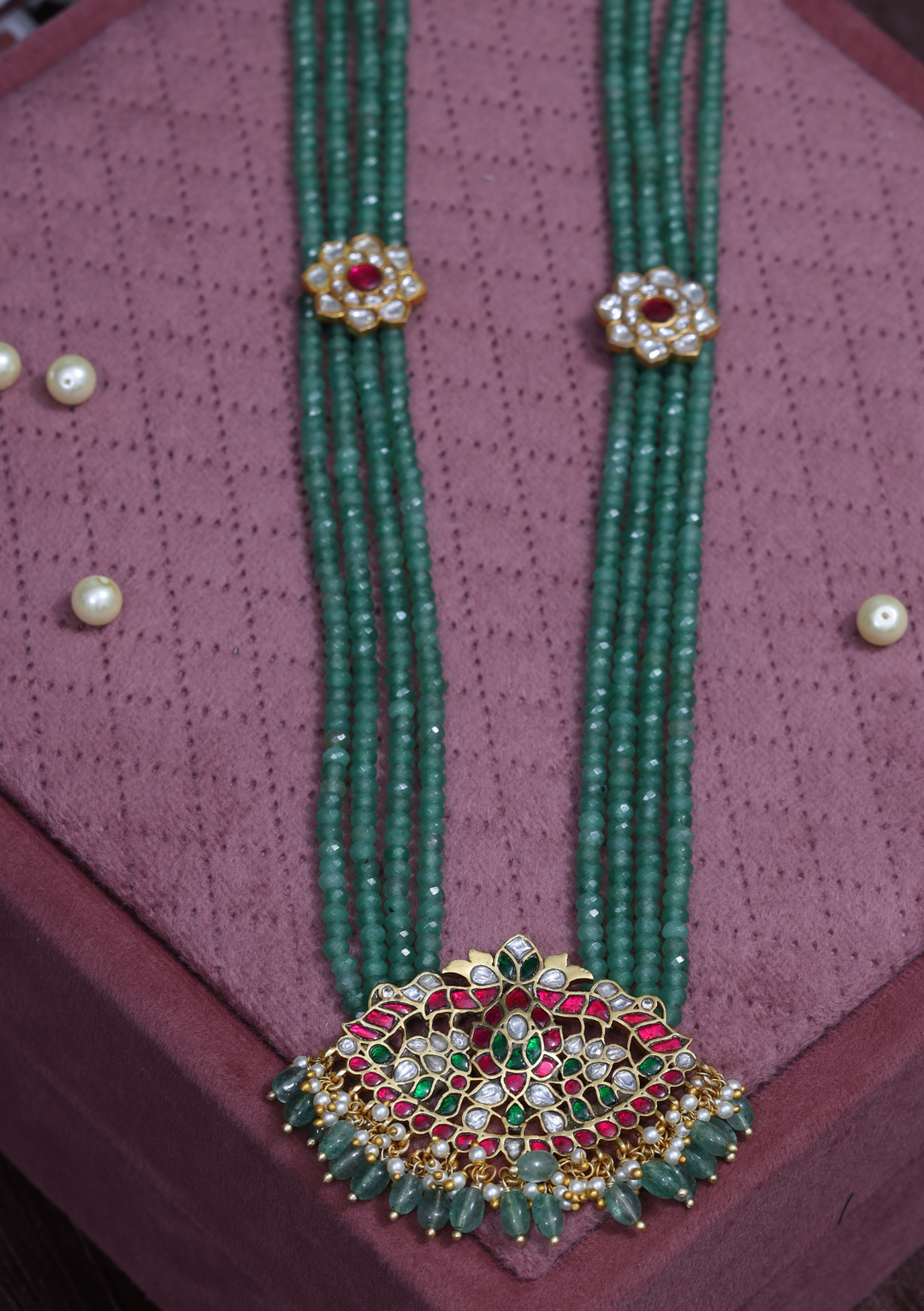 Ushna Jadau Kundan Layered Long Necklace
