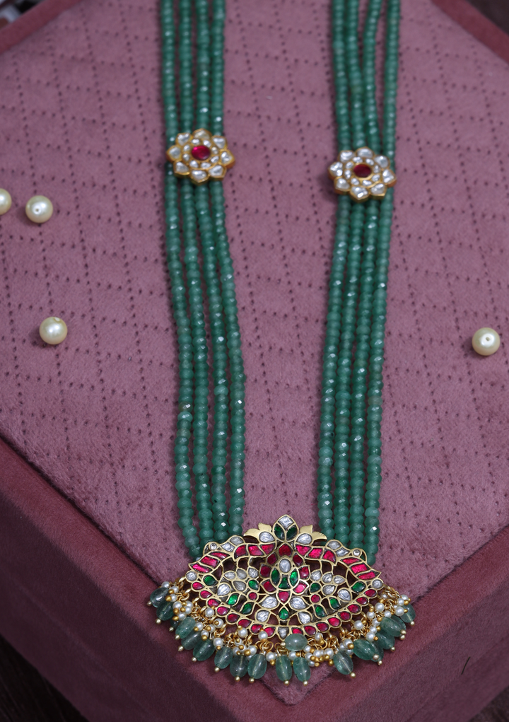 Ushna Jadau Kundan Layered Long Necklace