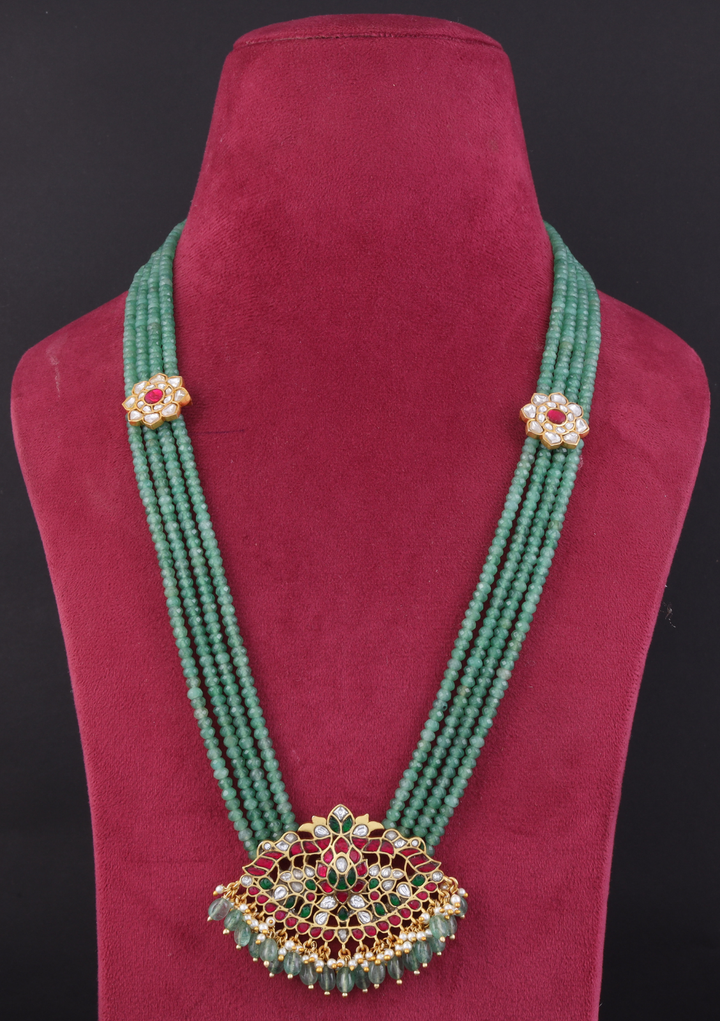 Ushna Jadau Kundan Layered Long Necklace