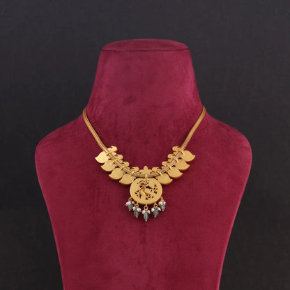 Jadau Kundan Peacock Motif Gold Plated Necklace