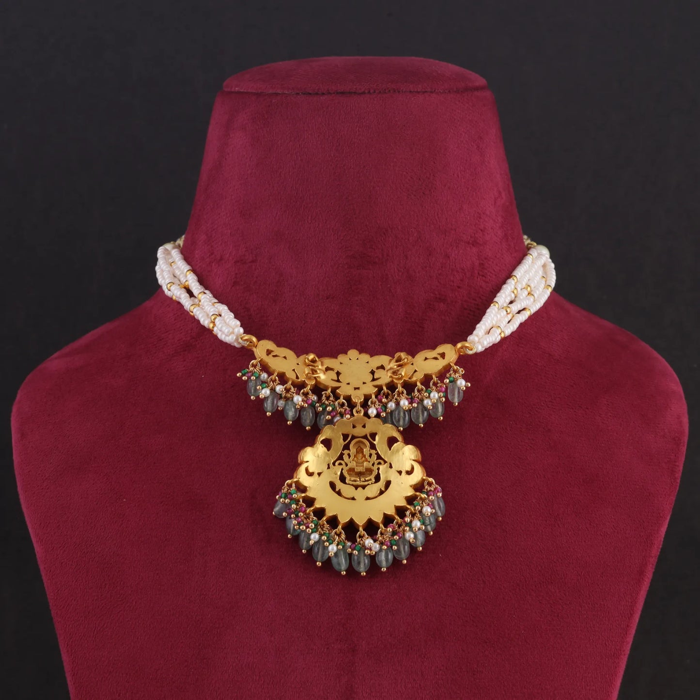 Traditional Lakshmi Motif Jadau Kundan Gold Plated Choker