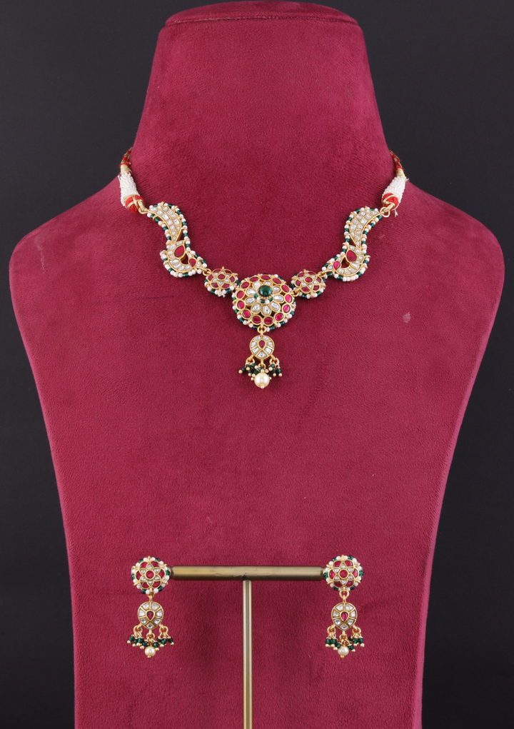 Girija Jadau Kundan Regal Necklace Earring Set