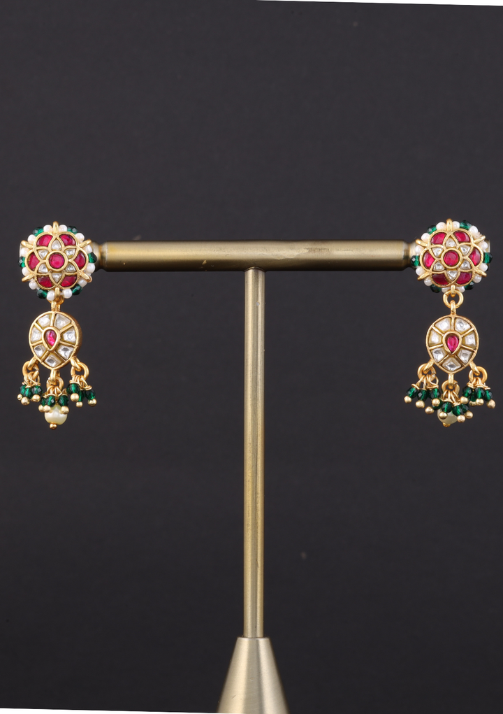 Girija Jadau Kundan Regal Necklace Earring Set