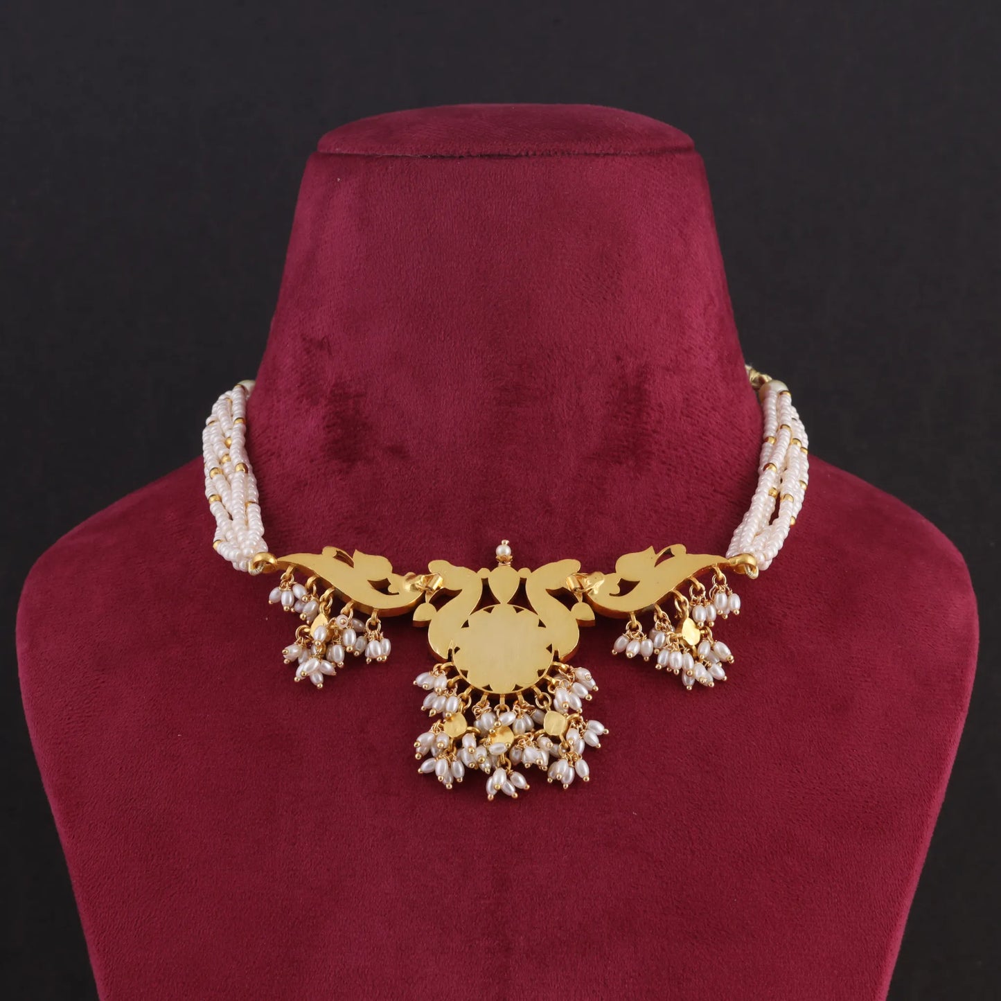 Simple Elegant Peacock Jadau Kundan Choker