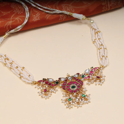 Simple Elegant Peacock Jadau Kundan Choker