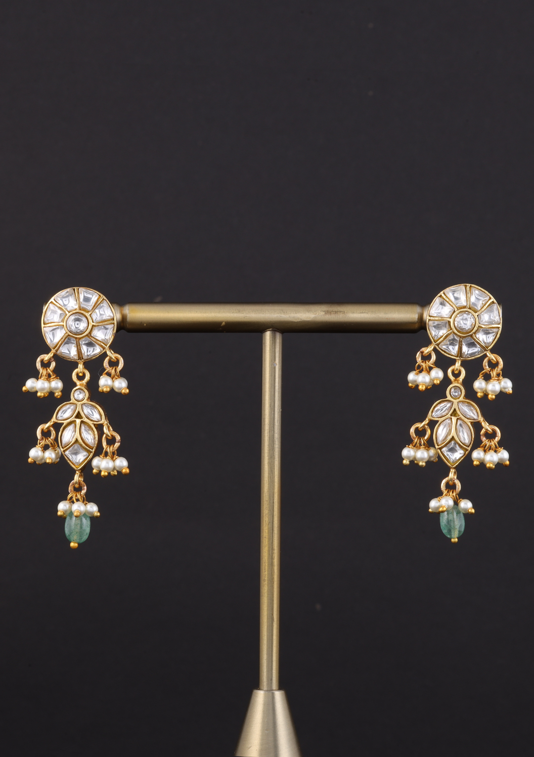 Parisa White Jadau Kundan Necklace Earring Set