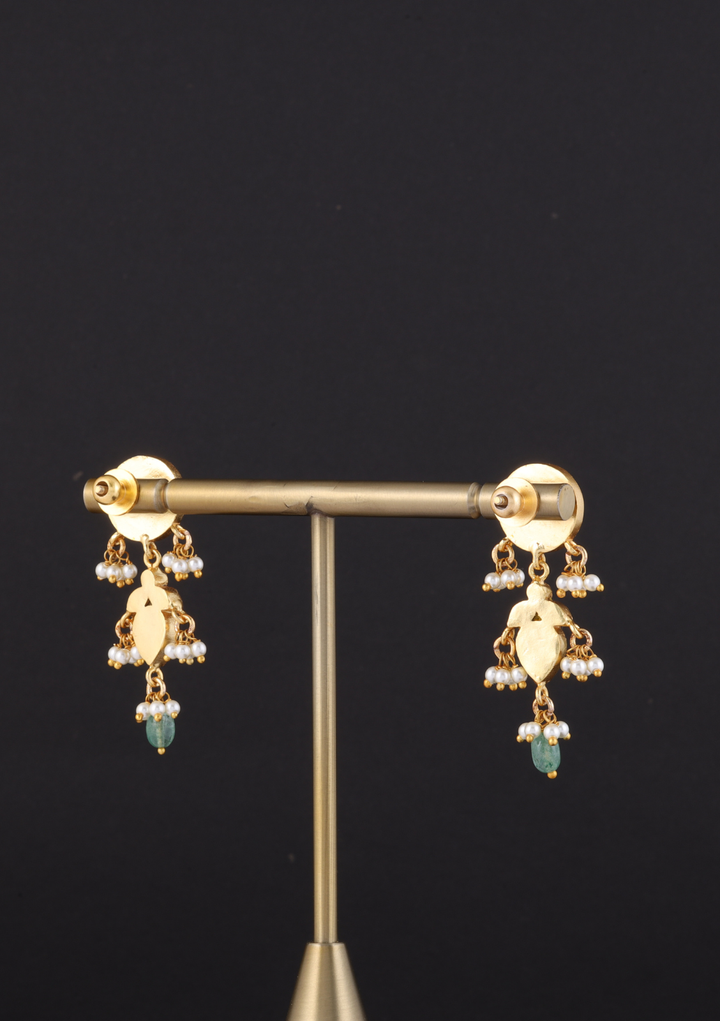 Parisa White Jadau Kundan Necklace Earring Set