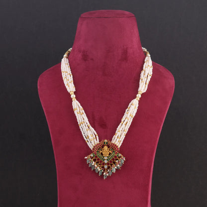 Elegant Nakshi Jadau Kundan Lakshmi Long Necklace