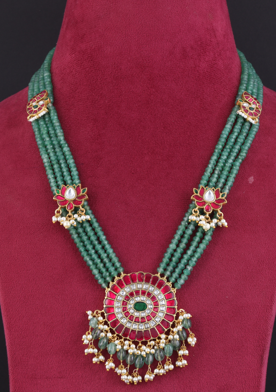 Vindhya Jadau Kundan royal Necklace Earring Set