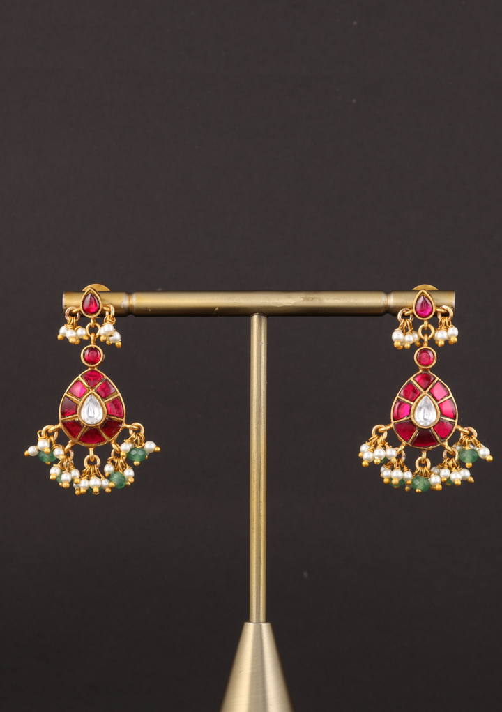 Mudra Jadau Kundan Unique Necklace Earring Set