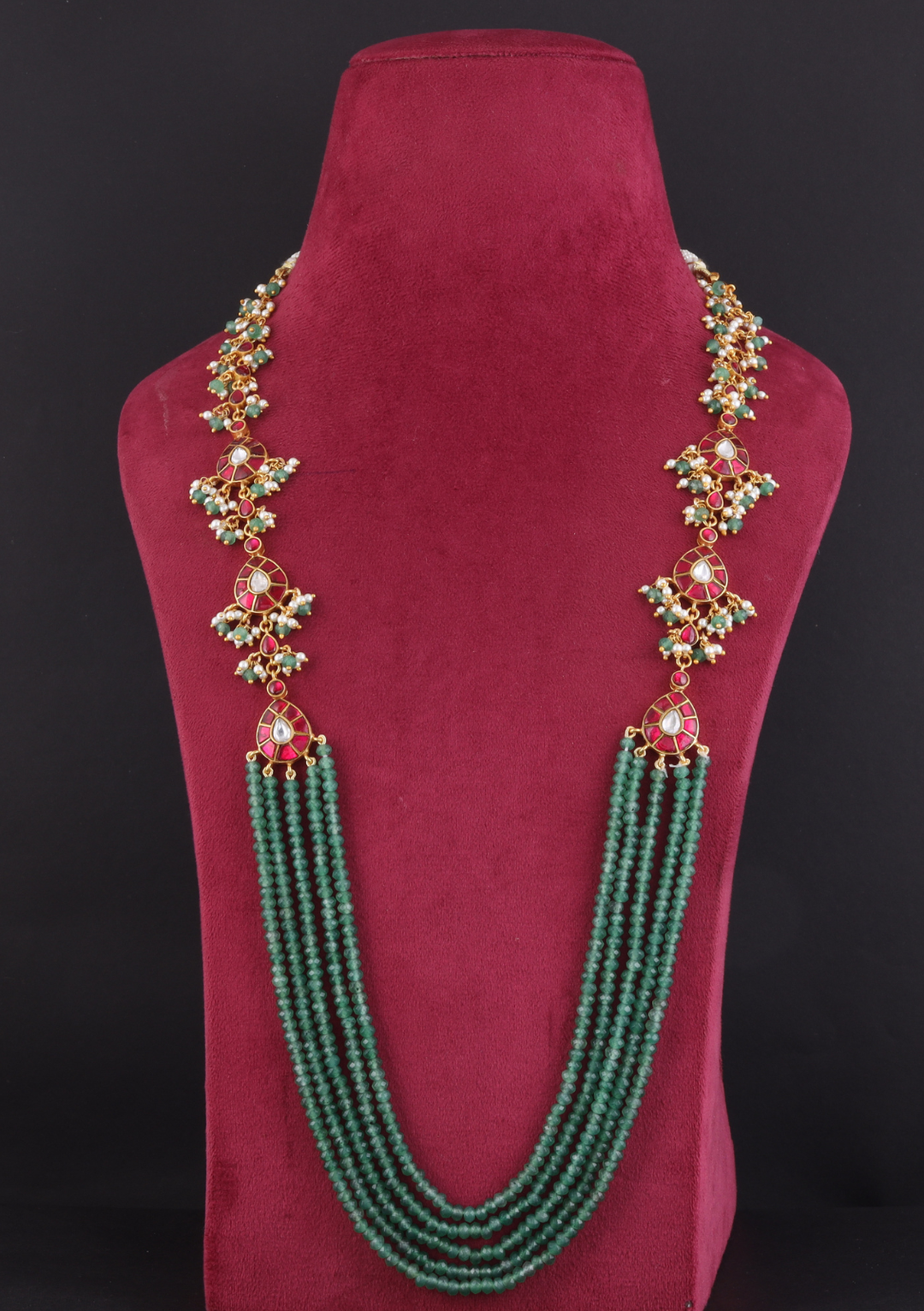 Mudra Jadau Kundan Unique Necklace Earring Set