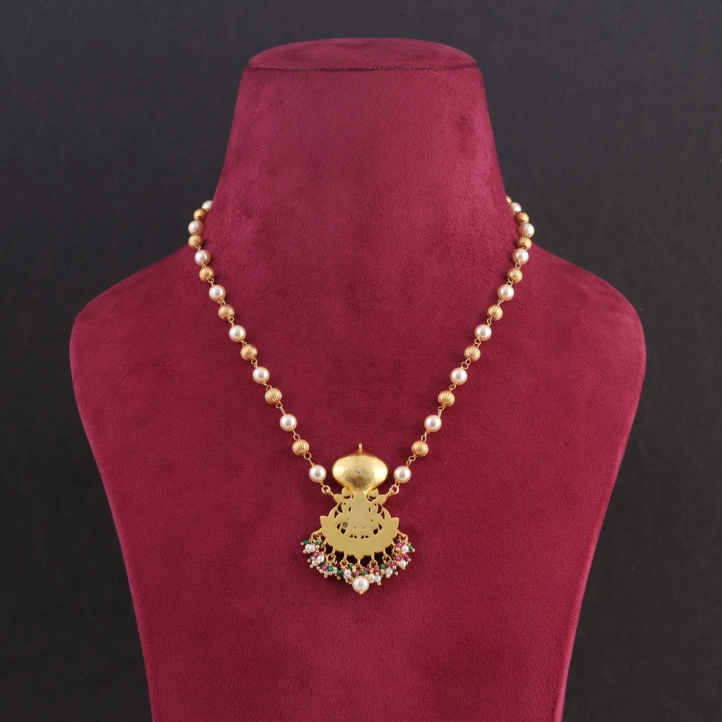 Naga Jadau Kundan Pendant with Pearl Chain