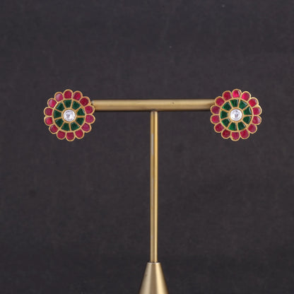 Glorious Jadau Kundan Designer Stud Earrings