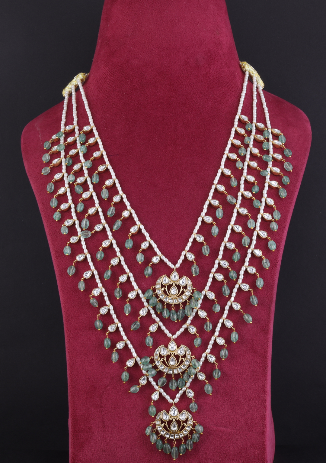 Nidra Jadau Kundan Layered Long Haar Necklace