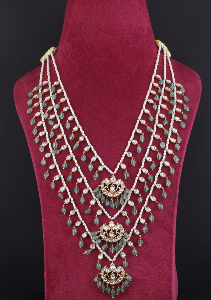 Nidra Jadau Kundan Layered Long Haar Necklace