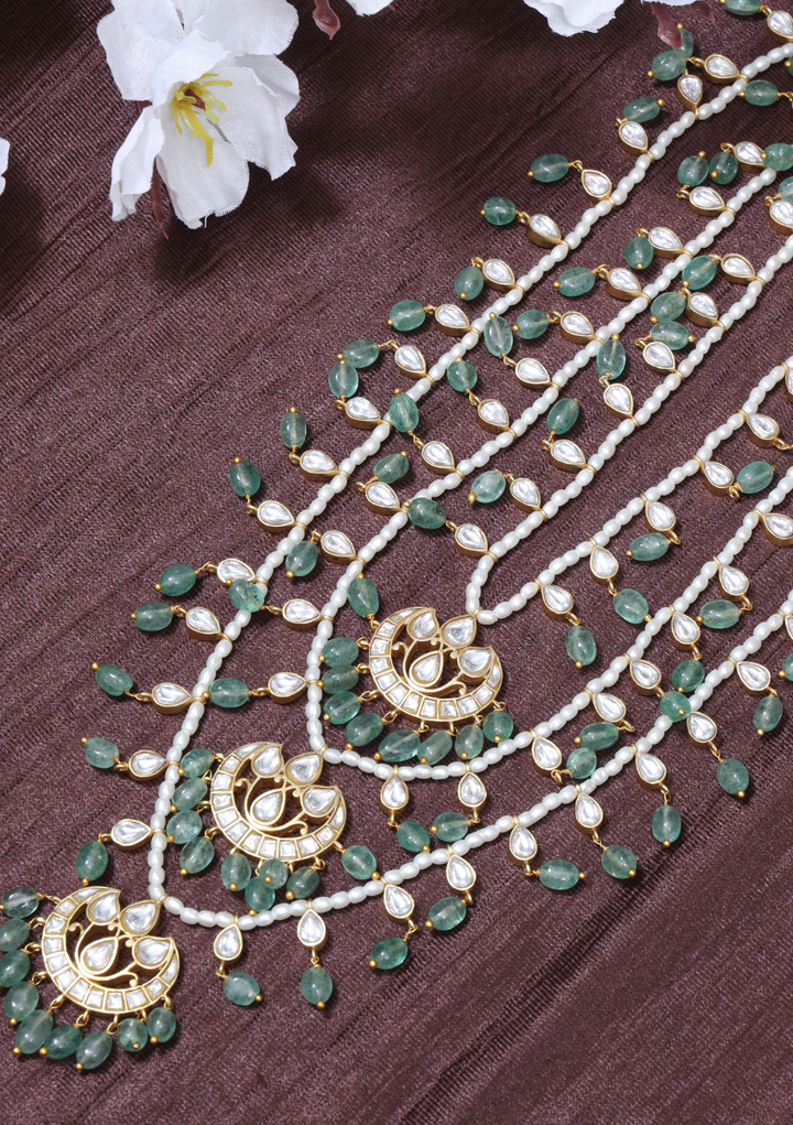 Nidra Jadau Kundan Layered Long Haar Necklace