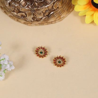 Cute and Simple Designer Jadau Kundan Stud Earrings