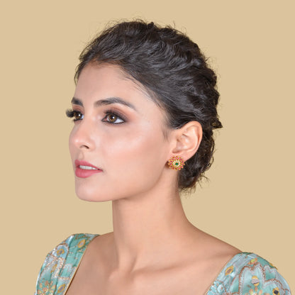 Cute and Simple Designer Jadau Kundan Stud Earrings