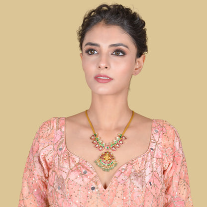 Traditional Mango Chain Jadau Kundan Necklace