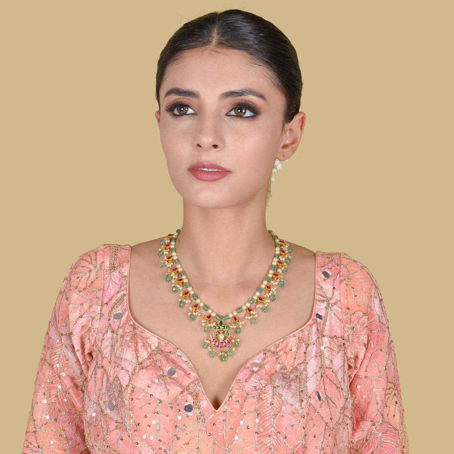 Jadau Kundan Traditional simple Necklace