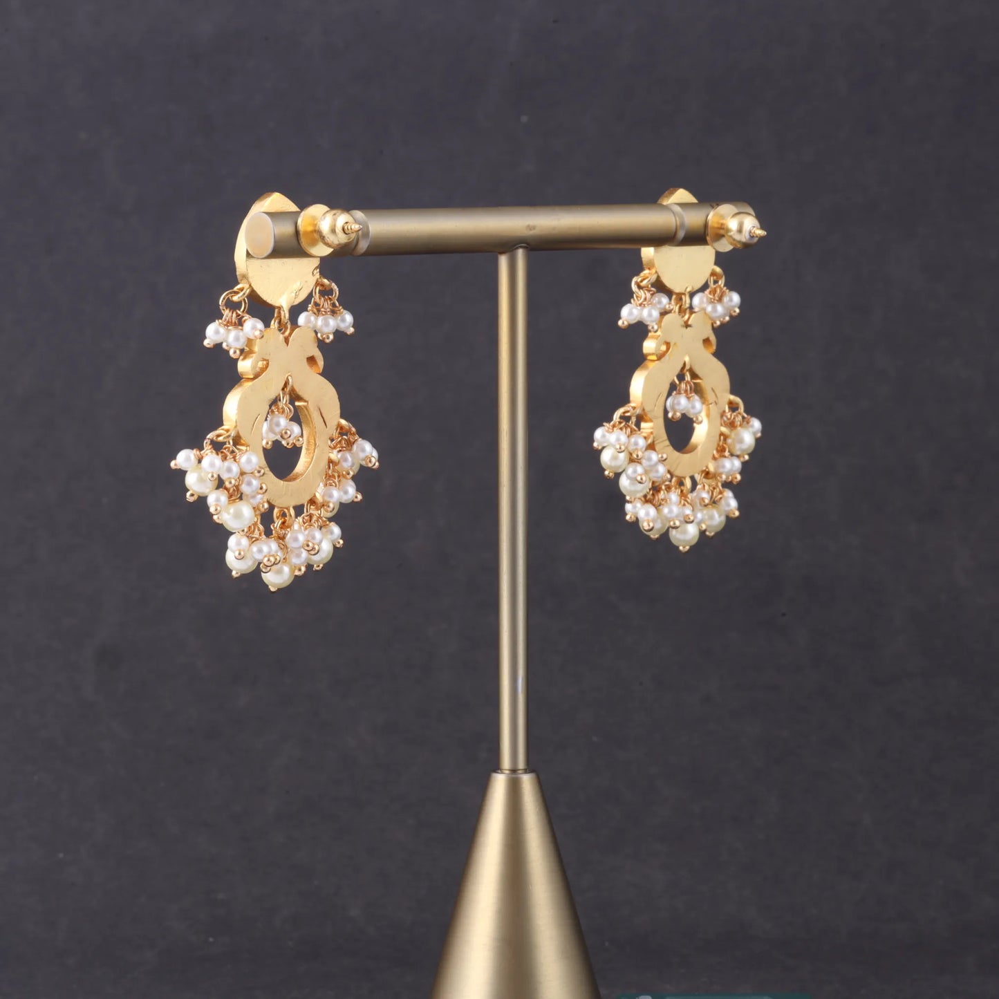 Trendy Jadau Kundan Designer Earrings with Pearl Beads Hangings