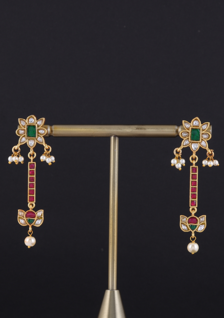Sheesha Jadau Kundan Earrings
