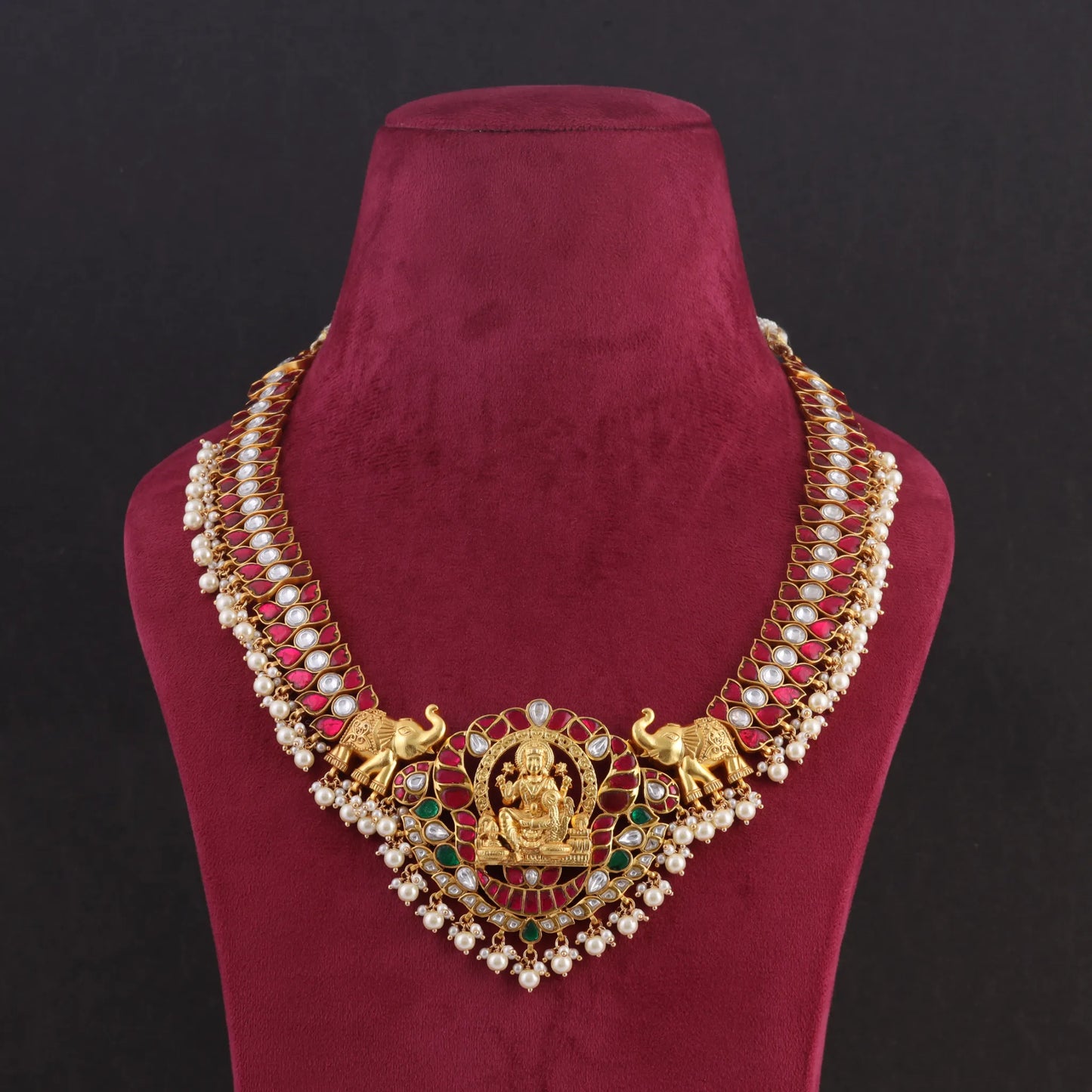 Lakshmi Nakshi Designer Heavy look Jadau Kundan Necklace