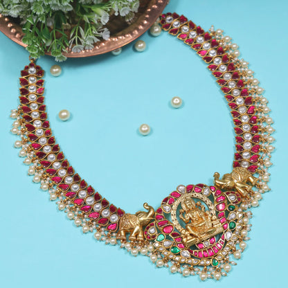 Lakshmi Nakshi Designer Heavy look Jadau Kundan Necklace