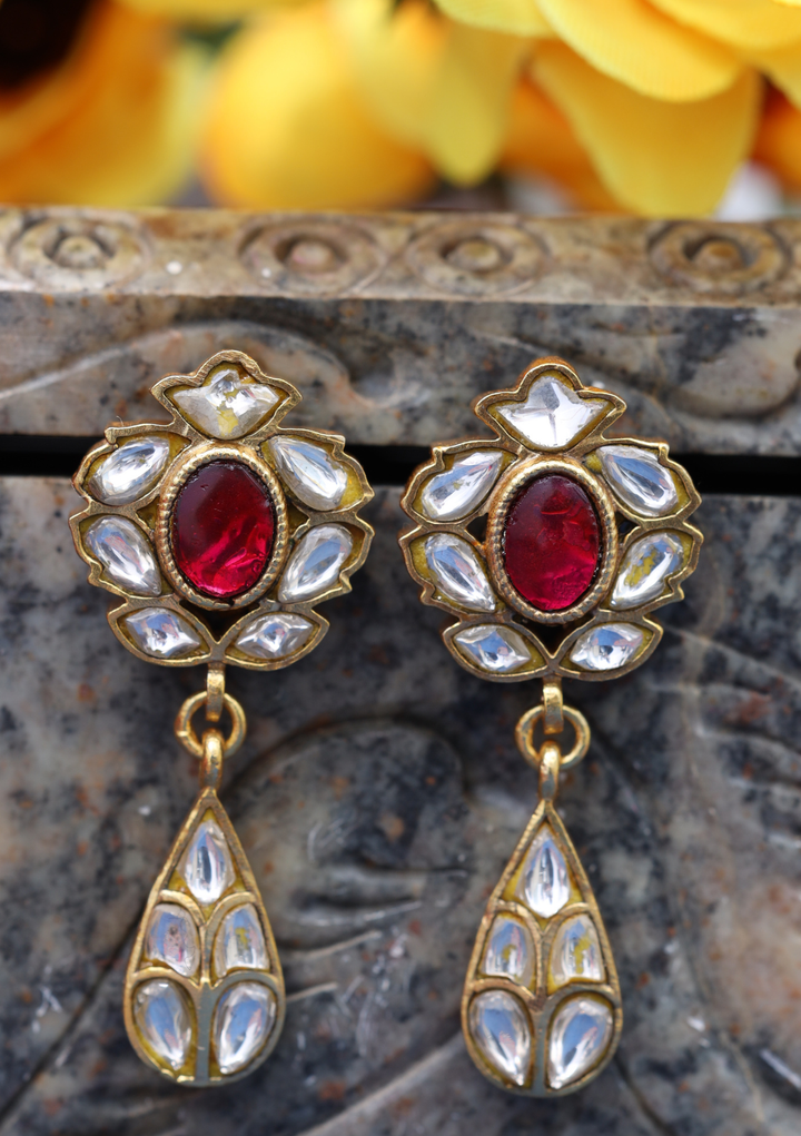 Boond Jadau Kundan Minimal Earrings