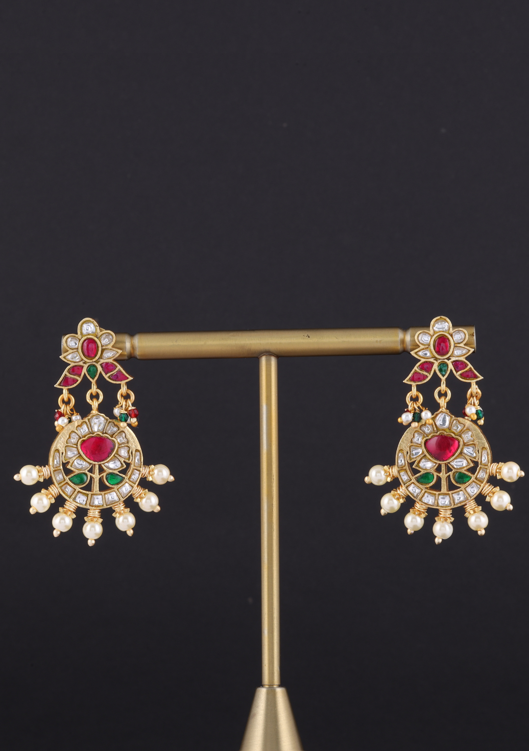 Tukra Jadau Kundan Heavy Earrings