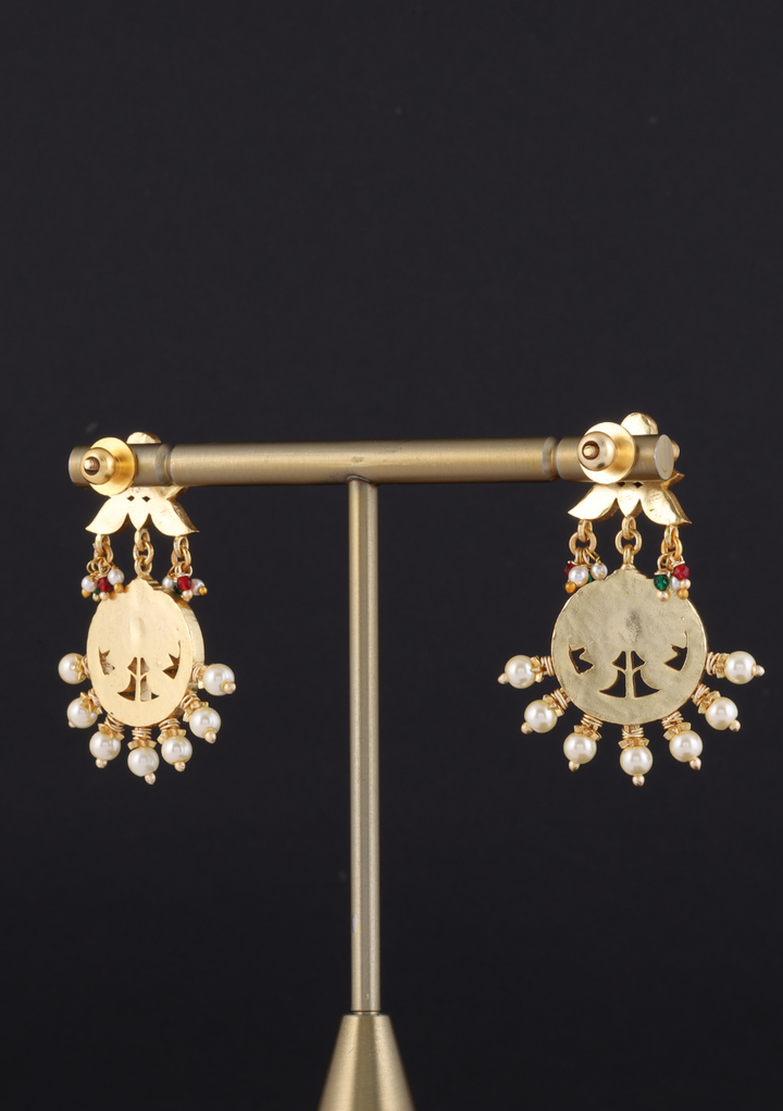 Tukra Jadau Kundan Heavy Earrings