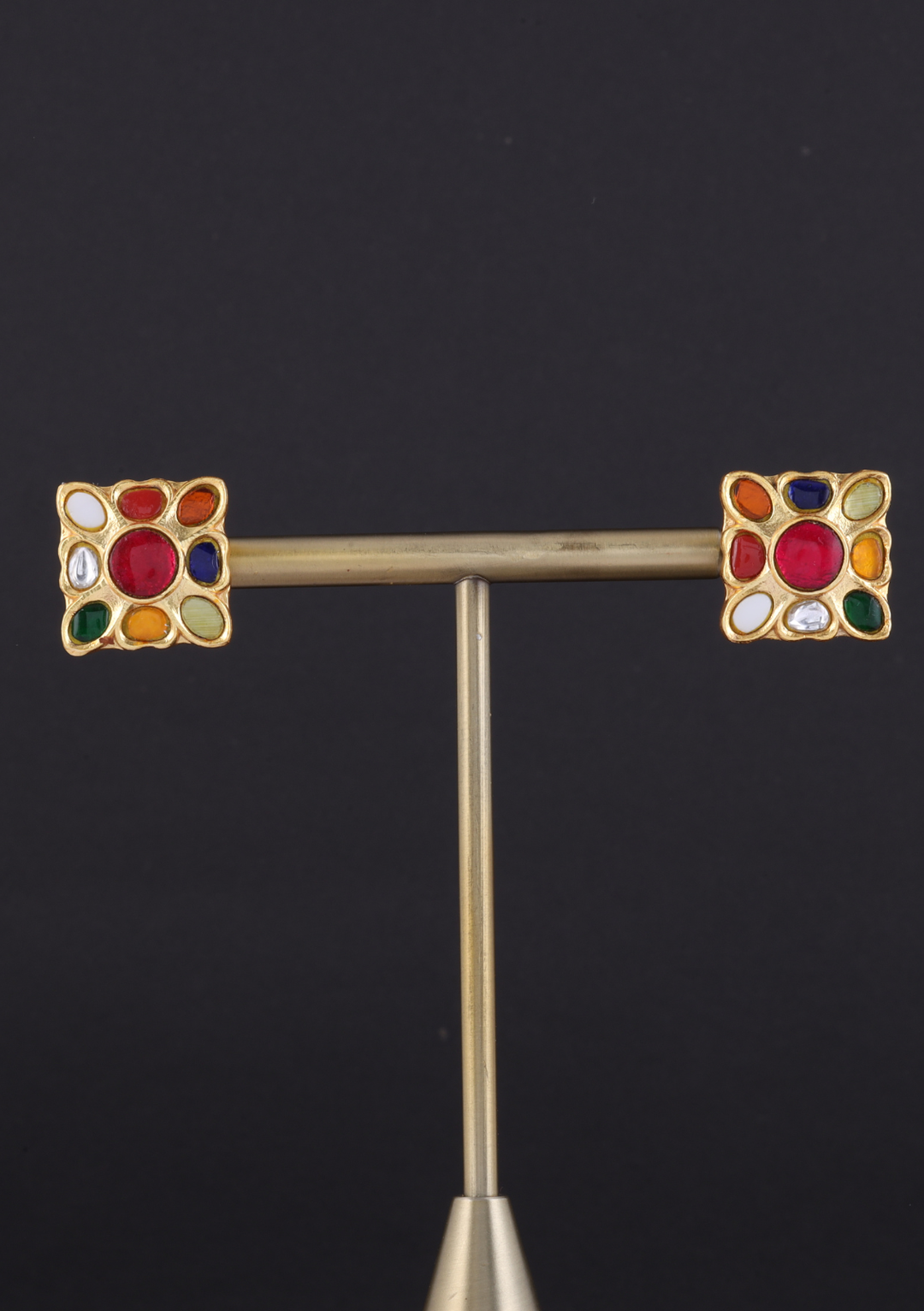 Navmi Chaukor Navrathna Earrings